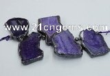 CTD1744 Top drilled 25*35mm - 35*55mm freeform agate slab beads