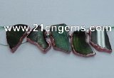 CTD1747 Top drilled 25*35mm - 35*50mm freeform agate slab beads