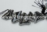 CTD1750 Top drilled 25*35mm - 35*50mm freeform agate slab beads