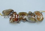 CTD1755 Top drilled 20*40mm - 35*55mm freeform agate slab beads