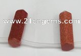 CTD1804 Top drilled 10*30mm - 10*32mm sticks goldstone beads