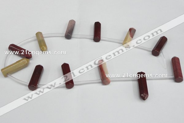 CTD1806 Top drilled 10*30mm - 10*32mm sticks mookaite beads