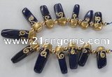 CTD1919 Top drilled 8*20mm - 10*35mm sticks lapis lazuli gemstone beads