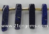 CTD1923 Top drilled 6*20mm - 8*45mm sticks lapis lazuli beads