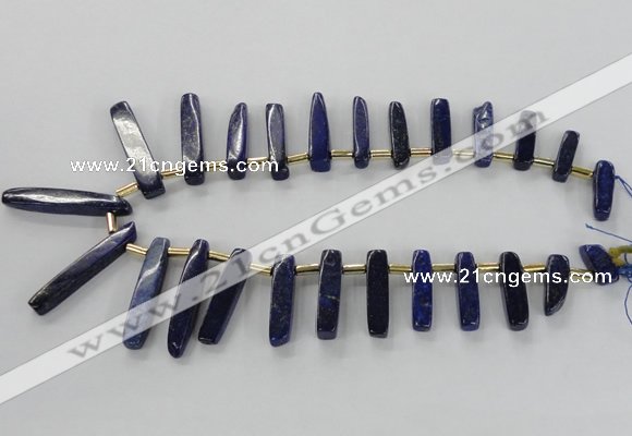 CTD1923 Top drilled 6*20mm - 8*45mm sticks lapis lazuli beads