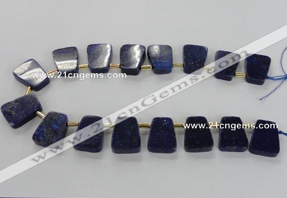 CTD1925 Top drilled 20*25mm - 22*28mm trapezoid lapis lazuli beads