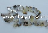 CTD1971 Top drilled 15*25mm - 20*40mm freeform montana agate beads