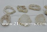 CTD1975 Top drilled 40*45mm - 50*60mm freeform druzy agate beads