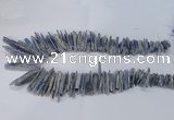 CTD1978 Top drilled 5*20mm – 8*45mm sticks blue Kyanite beads