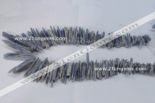 CTD1978 Top drilled 5*20mm – 8*45mm sticks blue Kyanite beads