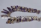 CTD1979 Top drilled 8*20mm - 10*55mm sticks dogtooth amethyst beads