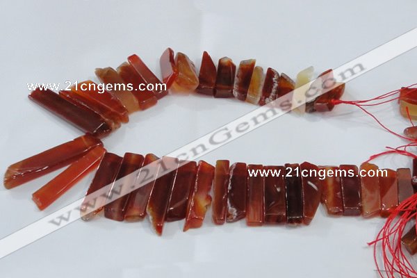 CTD1983 Top drilled 8*25mm - 10*50mm sticks agate gemstone beads