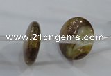 CTD1991 Top drilled 5*20mm flat round agate gemstone beads
