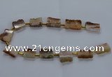 CTD1993 Top drilled 18*25mm - 20*25mm freeform druzy citrine beads