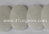 CTD20 Top drilled 20*30mm oval white stone beads wholesale