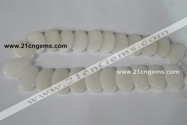 CTD20 Top drilled 20*30mm oval white stone beads wholesale