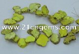 CTD2009 Top drilled 20*25mm - 30*35mm freeform turquoise beads