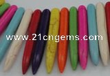 CTD2030 Top drilled 5*40mm - 5*45mm sticks turquoise beads