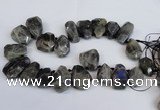 CTD2104 Top drilled 25*30mm - 28*40mm faceted nuggets labradorite beads