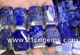 CTD2106 Top drilled 20*28mm - 22*32mm faceted freeform lapis lazuli beads