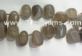 CTD2120 Top drilled 15*25mm - 18*25mm freeform agate beads