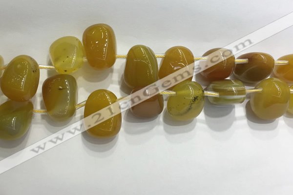 CTD2121 Top drilled 15*25mm - 18*25mm freeform agate beads