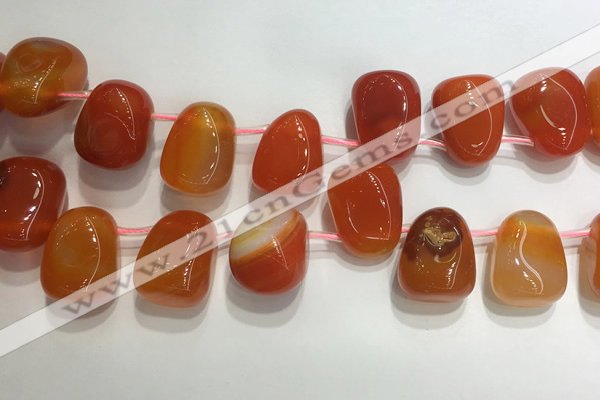 CTD2124 Top drilled 15*25mm - 18*25mm freeform agate beads