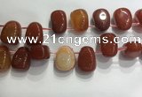 CTD2125 Top drilled 15*25mm - 18*25mm freeform agate beads