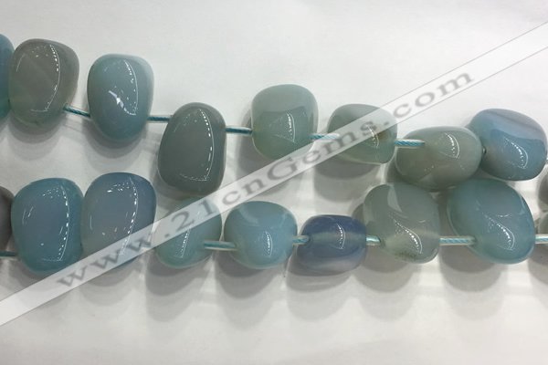 CTD2126 Top drilled 15*25mm - 18*25mm freeform agate beads