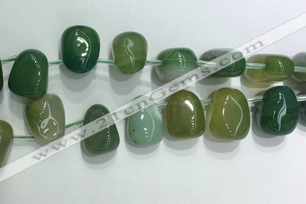 CTD2128 Top drilled 15*25mm - 18*25mm freeform agate beads