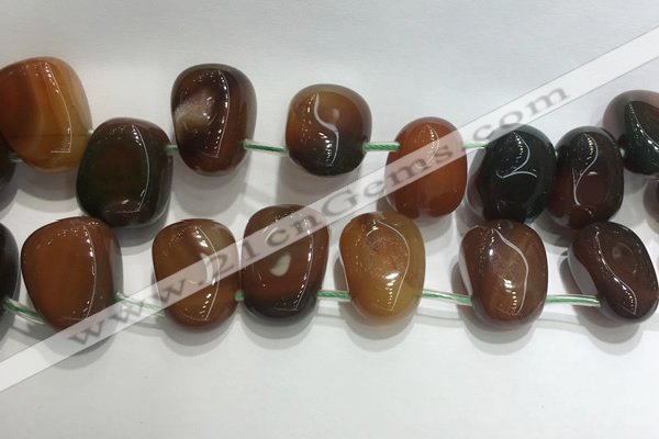 CTD2130 Top drilled 15*25mm - 18*25mm freeform agate beads