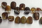 CTD2131 Top drilled 15*25mm - 18*25mm freeform agate beads