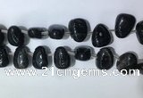 CTD2145 Top drilled 15*25mm - 18*25mm freeform smoky quartz beads