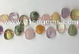 CTD2146 Top drilled 15*25mm - 18*25mm freeform mixed quartz beads