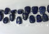 CTD2152 Top drilled 15*25mm - 18*25mm freeform lapis lazuli beads