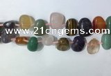 CTD2153 Top drilled 15*25mm - 18*25mm freeform mixed gemstone beads