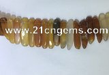 CTD2162 Top drilled 8*20mm - 10*40mm sticks agate gemstone beads