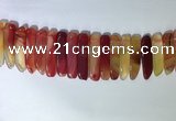 CTD2166 Top drilled 8*20mm - 10*40mm sticks agate gemstone beads