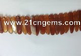 CTD2167 Top drilled 8*20mm - 10*40mm sticks agate gemstone beads