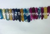 CTD2173 Top drilled 8*20mm - 10*40mm sticks agate gemstone beads