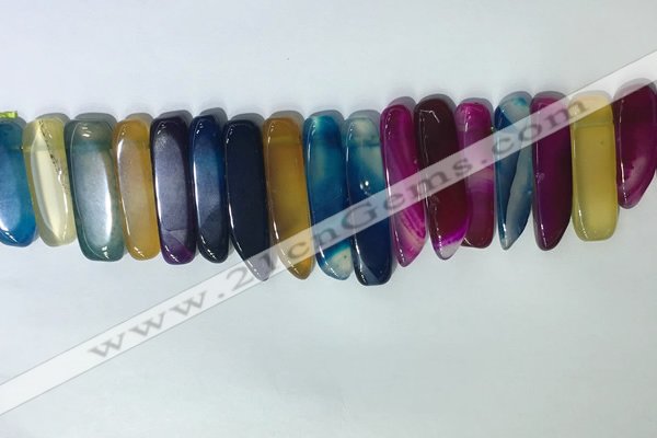 CTD2173 Top drilled 8*20mm - 10*40mm sticks agate gemstone beads