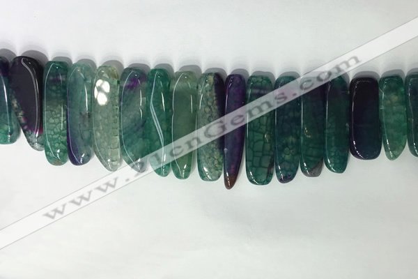 CTD2174 Top drilled 8*20mm - 10*40mm sticks agate gemstone beads