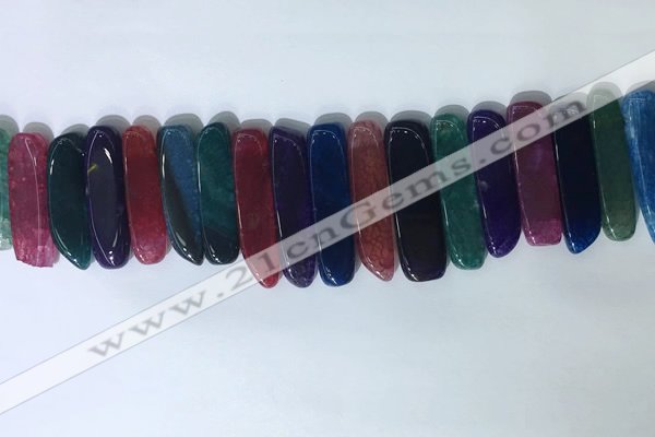 CTD2175 Top drilled 8*20mm - 10*40mm sticks agate gemstone beads