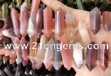 CTD2243 10*22mm - 12*45mm faceted nuggets south red agate beads