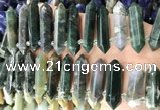 CTD2245 Top drilled 10*22mm - 12*45mm faceted nuggets Indian agate beads