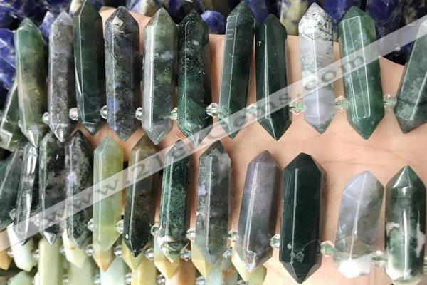 CTD2245 Top drilled 10*22mm - 12*45mm faceted nuggets Indian agate beads