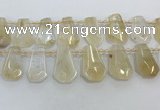 CTD2267 Top drilled 16*28mm - 20*30mm faceted freeform citrine beads