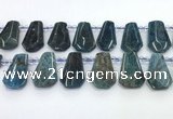 CTD2276 Top drilled 16*28mm - 20*30mm faceted freeform apatite beads