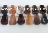 CTD2277 Top drilled 16*28mm - 20*30mm faceted freeform agate beads