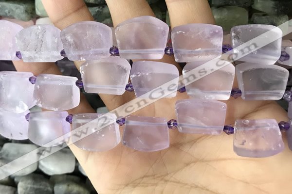 CTD2281 Top drilled 15*20mm - 17*23mm freeform amethyst beads